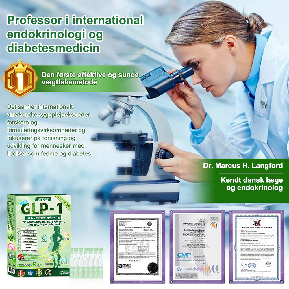 🇩🇰Online butik🌲𝑆𝑇𝐷𝐸𝐼® NAD+ GLP-1 Fit & Vital Oralopløsning (1× dagligt) ✅ Velegnet til overvægt, hjerte-kar-sundhed, diabetes, søvnapnø, tarmhelse, ledsproblemer og andre sundhedsbehov