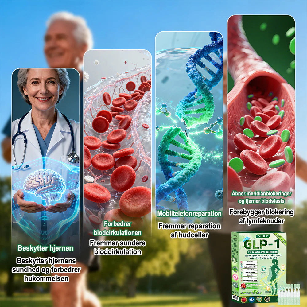 🇩🇰Online butik🌲𝑆𝑇𝐷𝐸𝐼® NAD+ GLP-1 Fit & Vital Oralopløsning (1× dagligt) ✅ Velegnet til overvægt, hjerte-kar-sundhed, diabetes, søvnapnø, tarmhelse, ledsproblemer og andre sundhedsbehov
