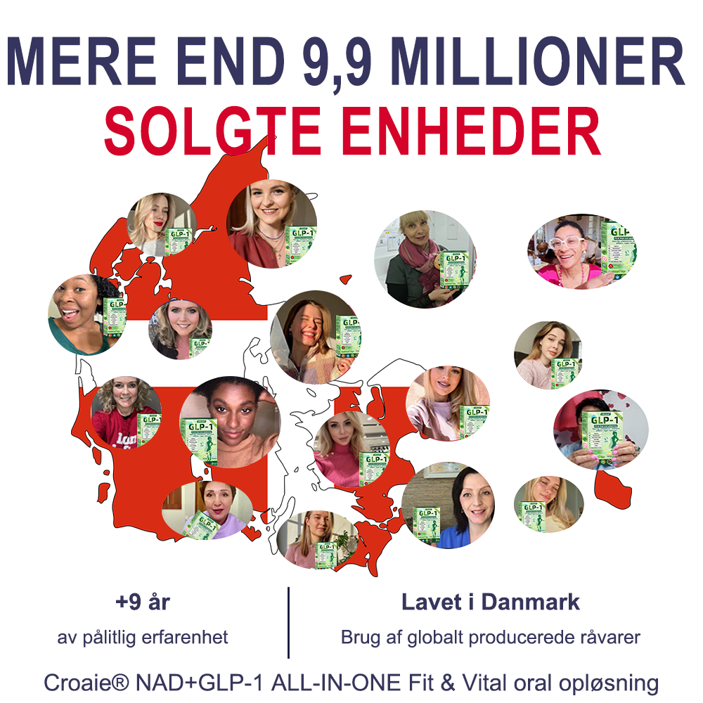 🇩🇰Online butik🌲𝑆𝑇𝐷𝐸𝐼® NAD+ GLP-1 Fit & Vital Oralopløsning (1× dagligt) ✅ Velegnet til overvægt, hjerte-kar-sundhed, diabetes, søvnapnø, tarmhelse, ledsproblemer og andre sundhedsbehov