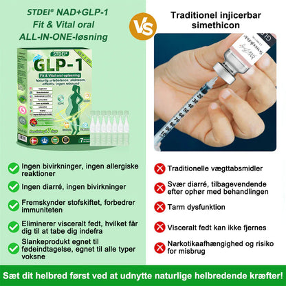 🇩🇰Online butik🌲𝑆𝑇𝐷𝐸𝐼® NAD+ GLP-1 Fit & Vital Oralopløsning (1× dagligt) ✅ Velegnet til overvægt, hjerte-kar-sundhed, diabetes, søvnapnø, tarmhelse, ledsproblemer og andre sundhedsbehov